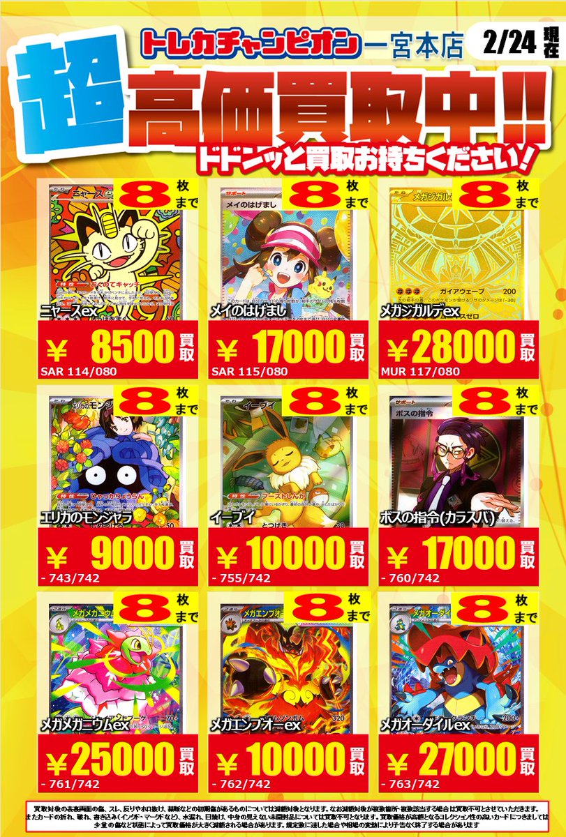 ポケカ ✨高価買取情報✨ 【2/26までの数量限定高価買取‼️】 リーリエ