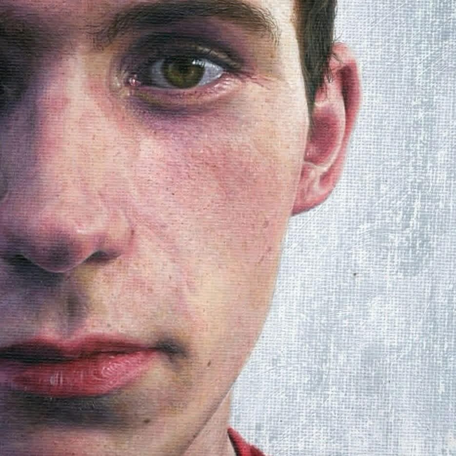 caldwellart's tweet image. Detail.
Acrylic on canvas.
#painting #portrait #realism