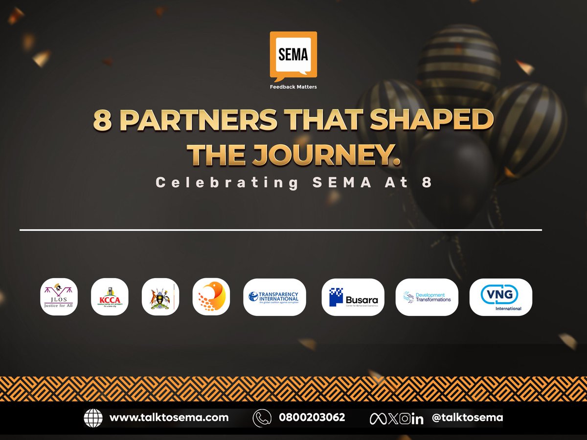talktosema's tweet image. As we mark the 8th year milestone, we are not just celebrating longevity. We are reaffirming our commitment to strengthening public service delivery through meaningful community feedback and engagement. #Feedbackmatters #socialimpact #datastories #communityvoices