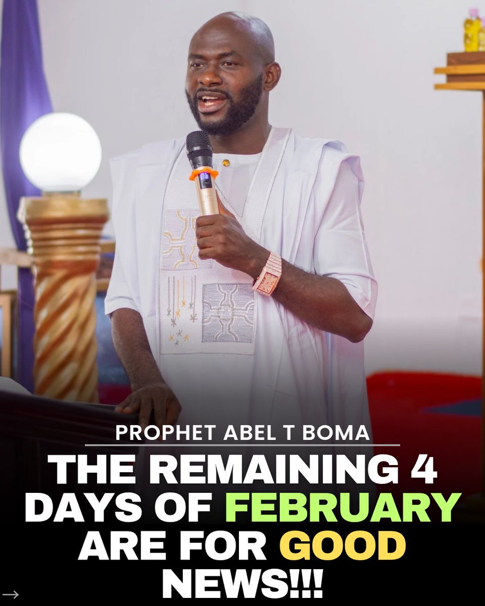ProphetBomaAbel's tweet photo. The remaining 5 days of February are for GOOD NEWS!!! https://t.co/BS6msQFUsl