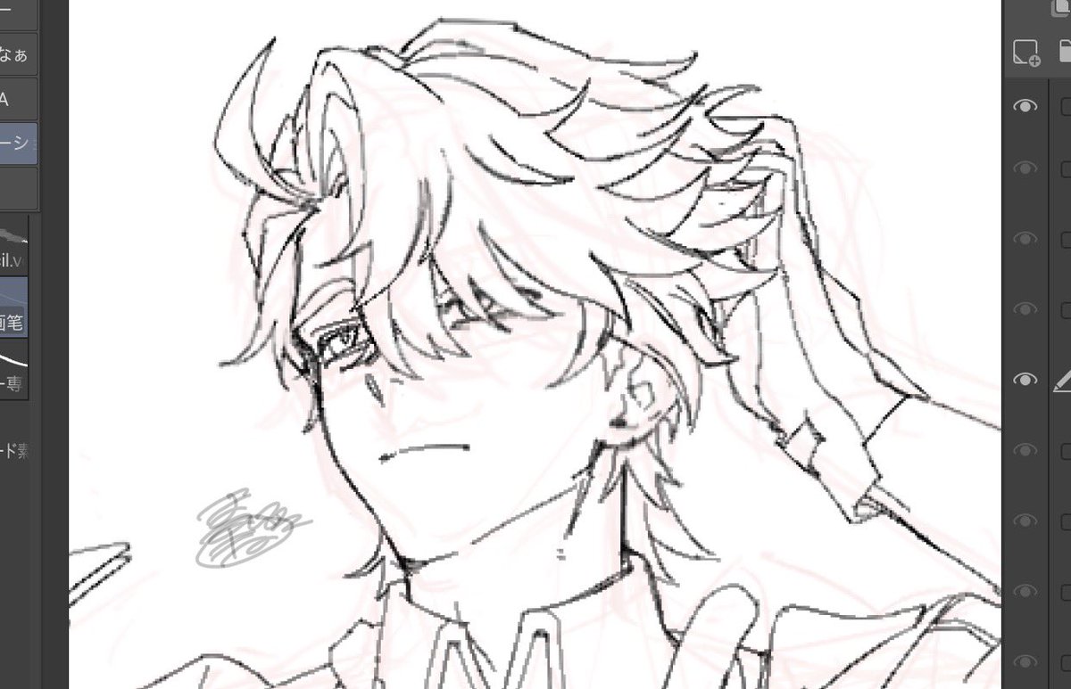 __Kitune_Maru__'s tweet photo. アニメ描くと色んな角度の推しを量産する羽目になる。
今日はここまで…… https://t.co/Qrj3JnmmIw