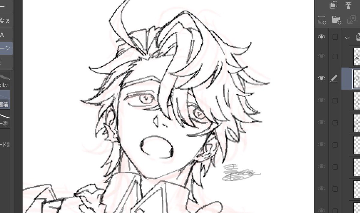__Kitune_Maru__'s tweet photo. アニメ描くと色んな角度の推しを量産する羽目になる。
今日はここまで…… https://t.co/Qrj3JnmmIw