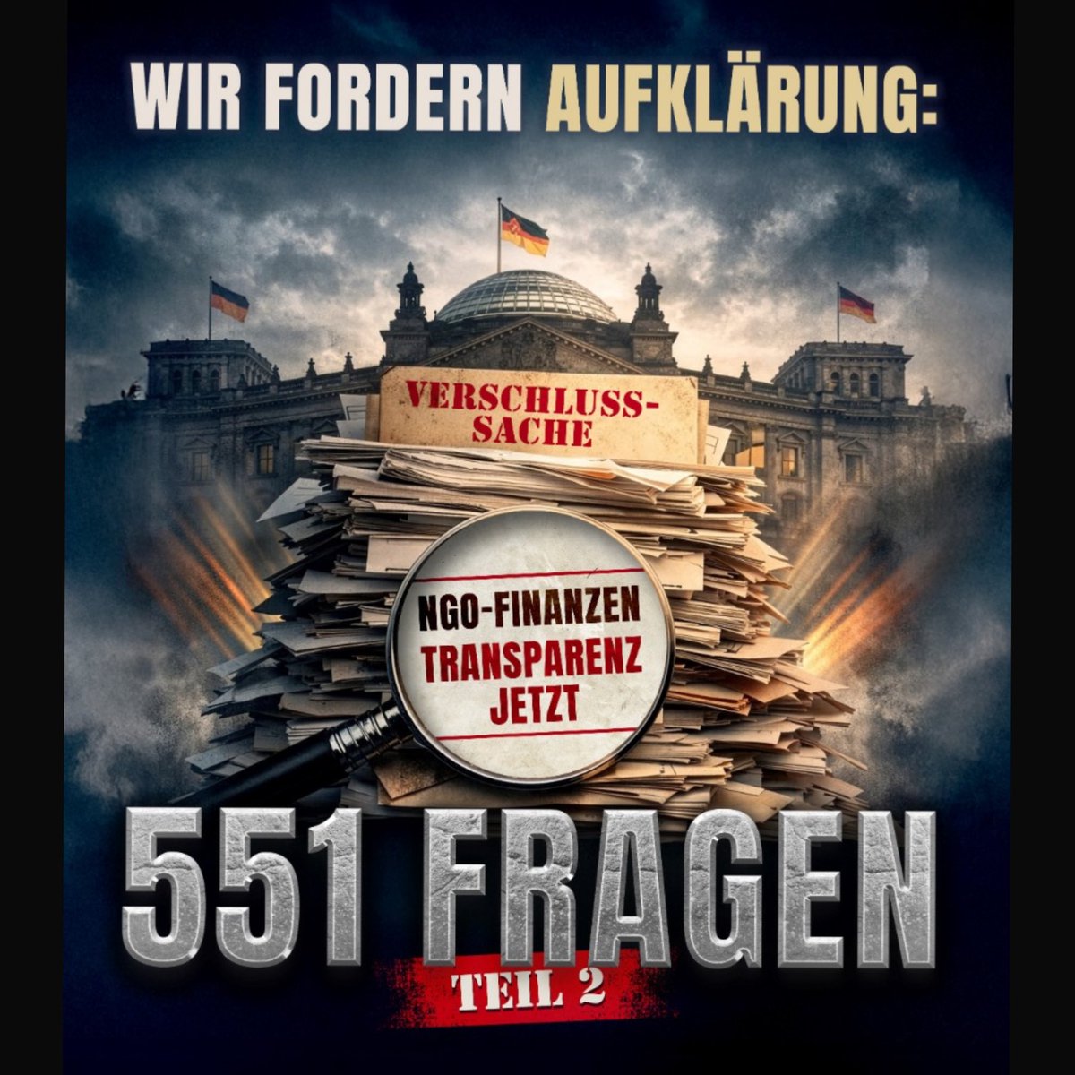 Auferstanden aus Ruinen! Da die meisten der #551Fragen auch nach einem Jahr noch immer nicht beantwortet sind, holen WIR uns jetzt die Antworten. Dafür brauchen wir Eure Unterstützung. Teilt diesen Aufruf und unterstützt unser Projekt mit einer Spende!

transparente-demokratie.de/551-fragen-hol…
