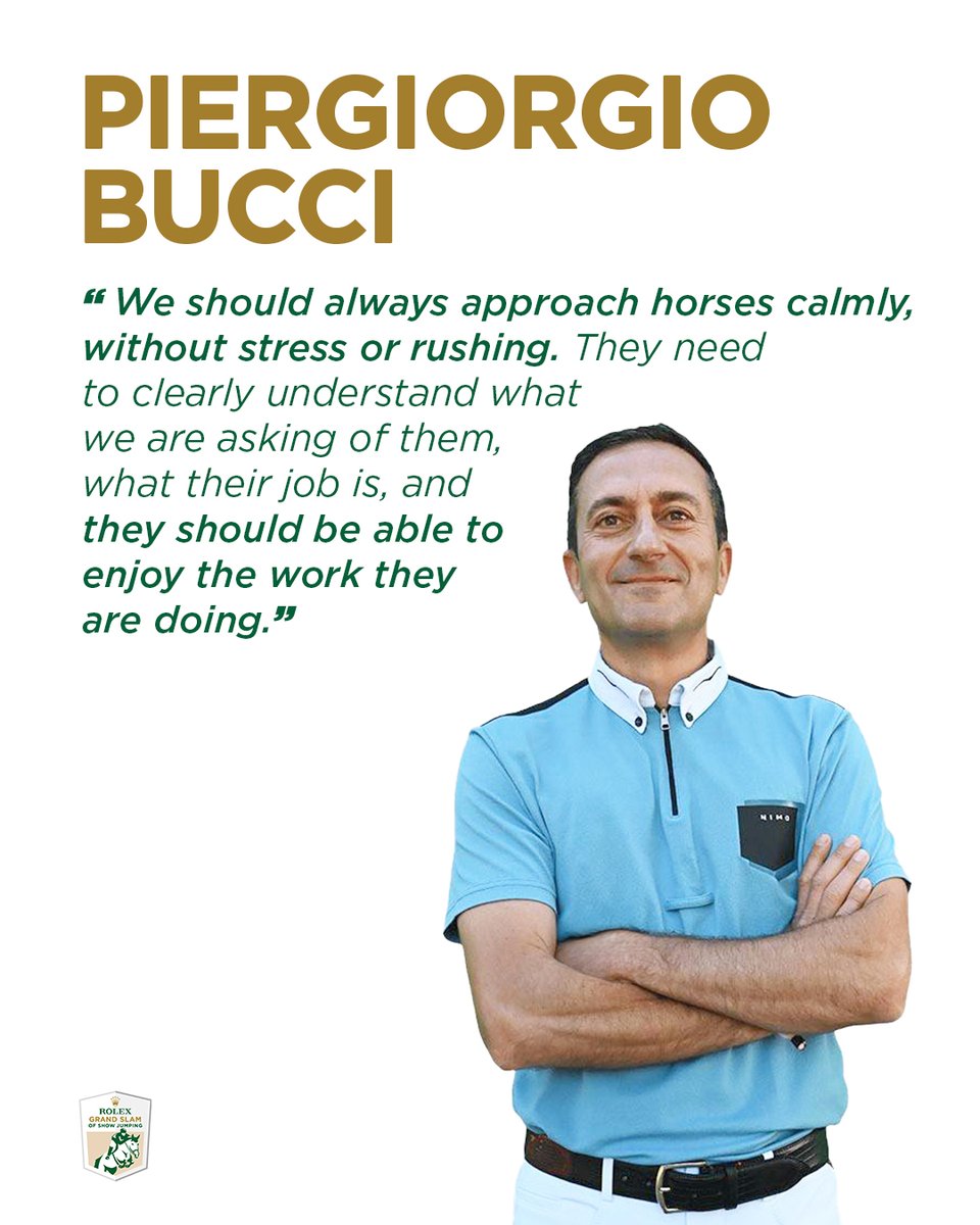 RolexGrandSlam's tweet image. Let's start the day with some wise advice from 🇮🇹 rider Piergiorgio Bucci 🌟 

#showjumping #rider #equestrian #quoteoftheday
