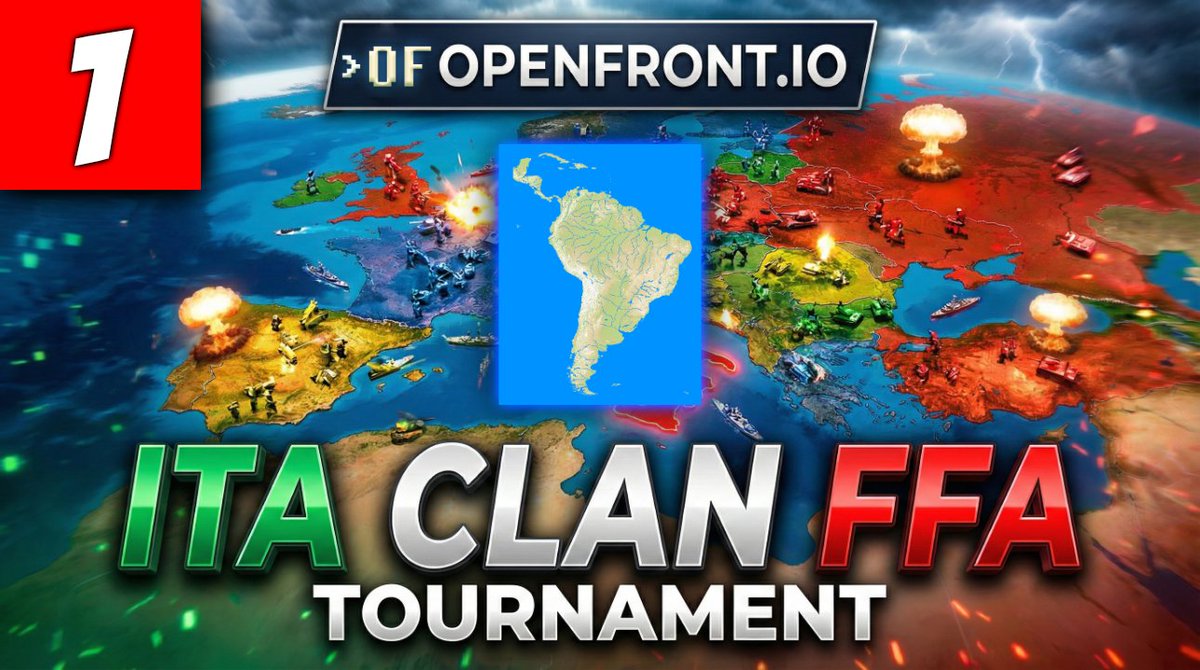 _deshack's tweet image. We hosted our first-ever FFA Tournament on OpenFront.io! 🎮🔥 
Game 1 brings the heat in South America with intense battles and shifting alliances. 🌎💥

See who took the crown 👑👇 youtu.be/GxcWWSsSspA

#OpenFront #StrategyGame #Tournament #Gaming