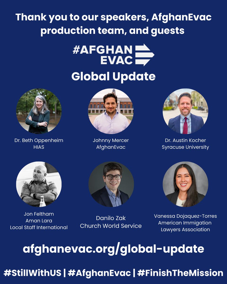 We had to upgrade our Zoom account for today’s #AfghanEvac Global Update.

1,900 registrants.
48 states + DC.
31 countries.
49 Congressional offices.

That’s not a tech issue. That’s momentum.

Watch the full briefing: afghanevac.org/global-update

#StillWithUS #FinishTheMission