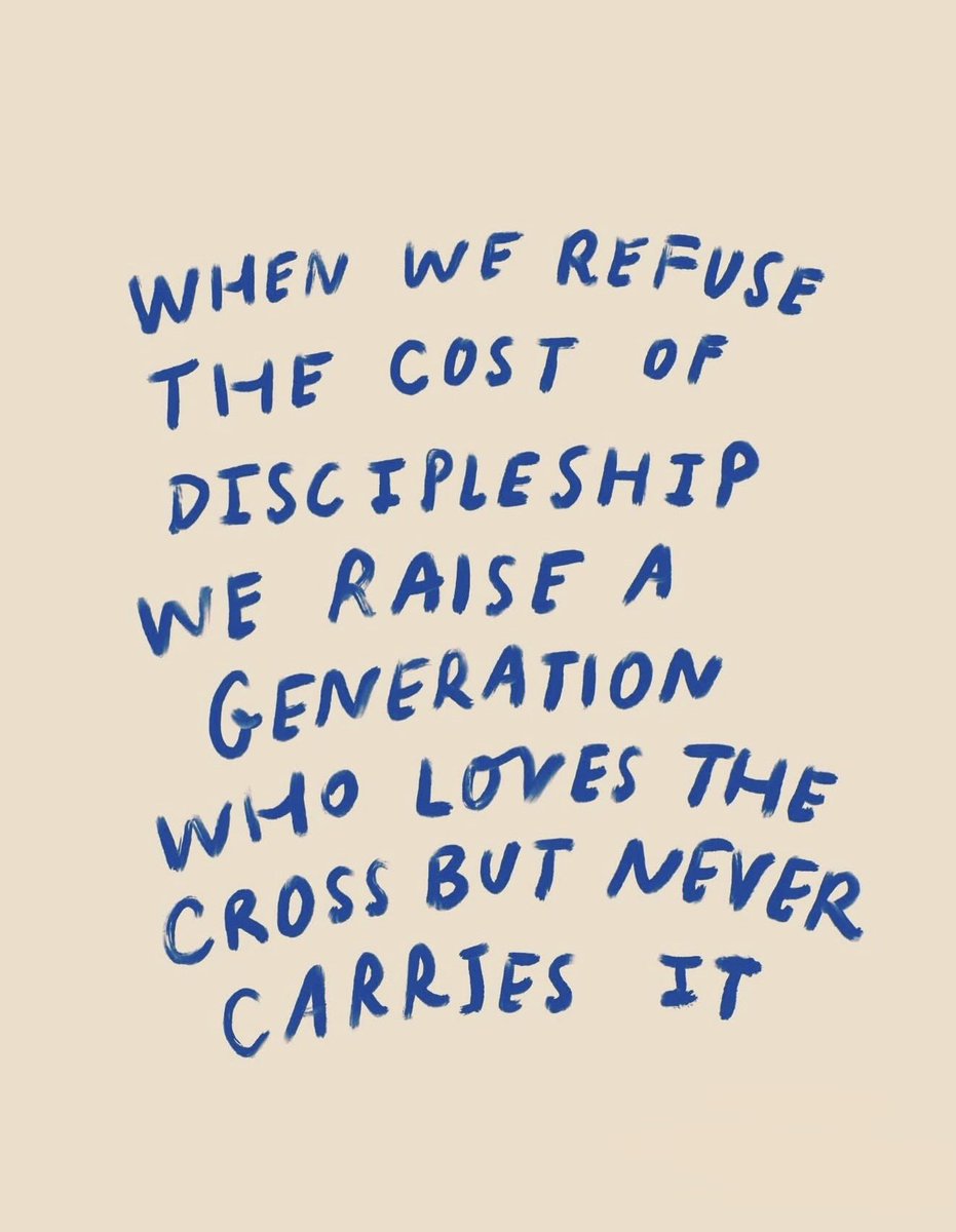 “Cuando evitamos el sacrificio del discipulado, formamos una generación que admira la cruz, pero no está dispuesta a cargarla”.

#ministry #Church #discipleship