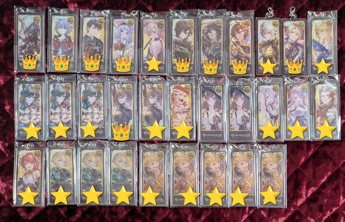 固定🐂 グラブル 交換 編成アクリルチャーム追加分