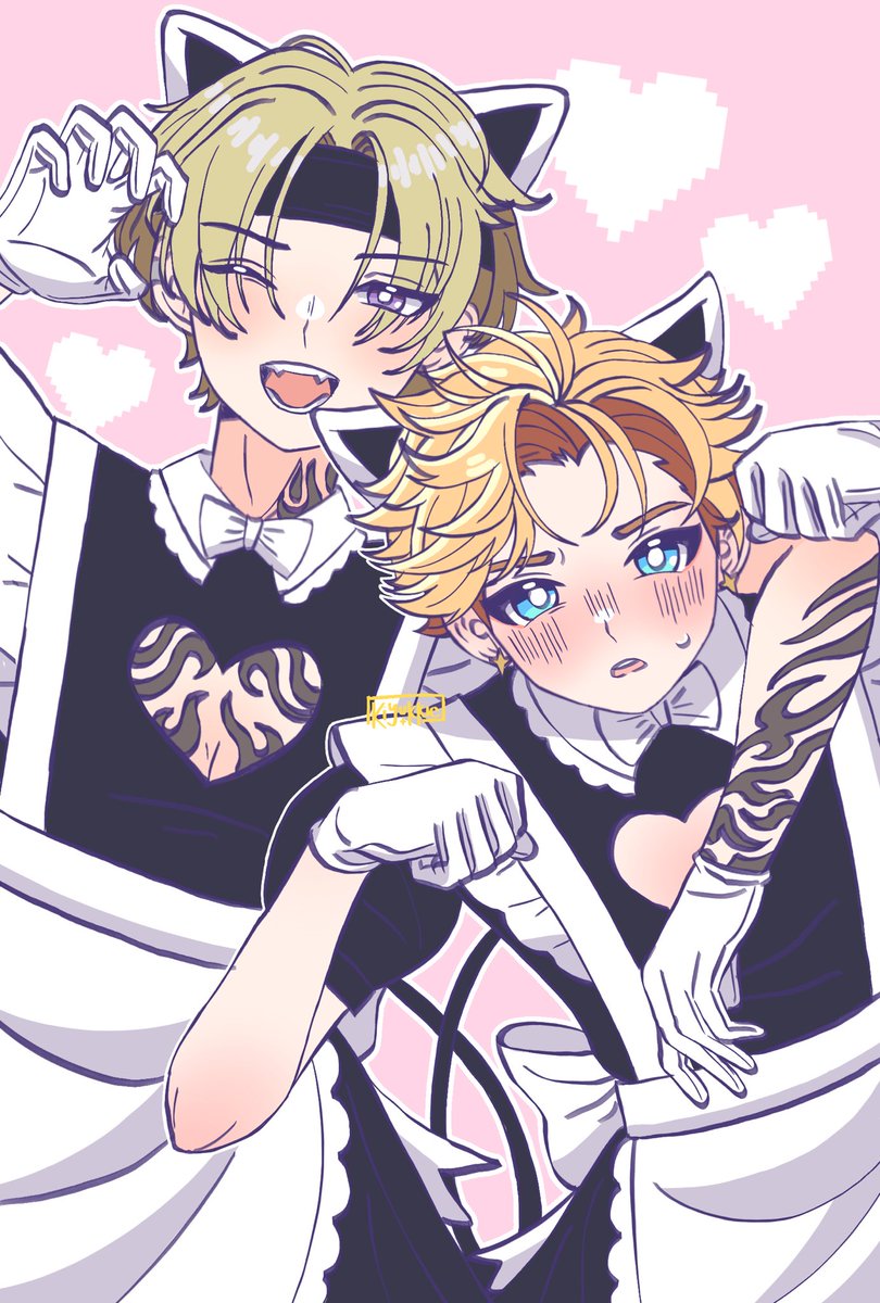 Dawg look at my Cat maids 🐾 #drawluca #YuDrawWilson #DistrictV