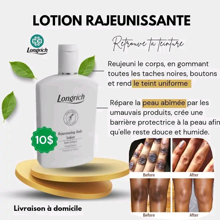 ElviUnamaka's tweet image. ✨ Peau jeune et éclatante au quotidien ! ✨
La lotion rajeunissante de Longrich hydrate, raffermit et redonne éclat à votre peau 💛
📩 Disponible – Écris-moi en privé pour commander.
#Longrich #PeauJeune #SoinVisage #Beauté