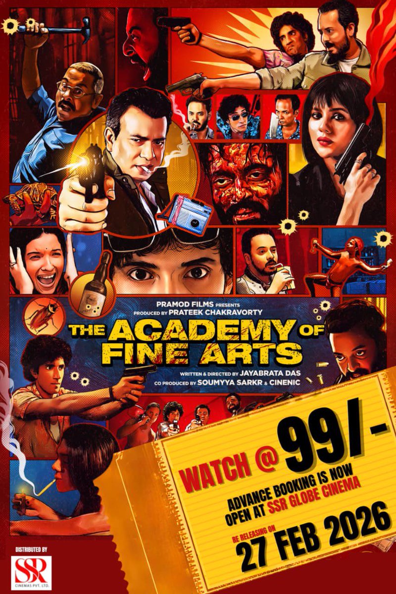 WB_BoxOffice's tweet photo. ‘#AOFA’ RETURNS ON BIG SCREEN THIS FRIDAY... #TheAcademyOfFineArts - the sleeper hit of 2025 will be re-releasing at *select* cinemas on 27 Feb 2026... Bigg opportunity for those who have missed... Check out the official Posters...
Advance Booking 🔗: https://t.co/pWxWKHkNdj https://t.co/BGf6VVG9m5