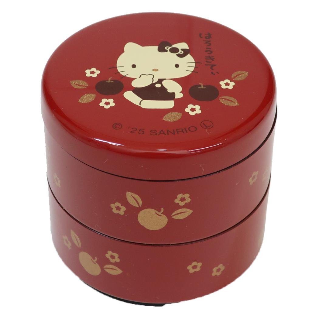 キティちゃんタツ重箱 シネマコレクションで販売開始！ - ハローキティ ミニ重箱 ミニお重 赤