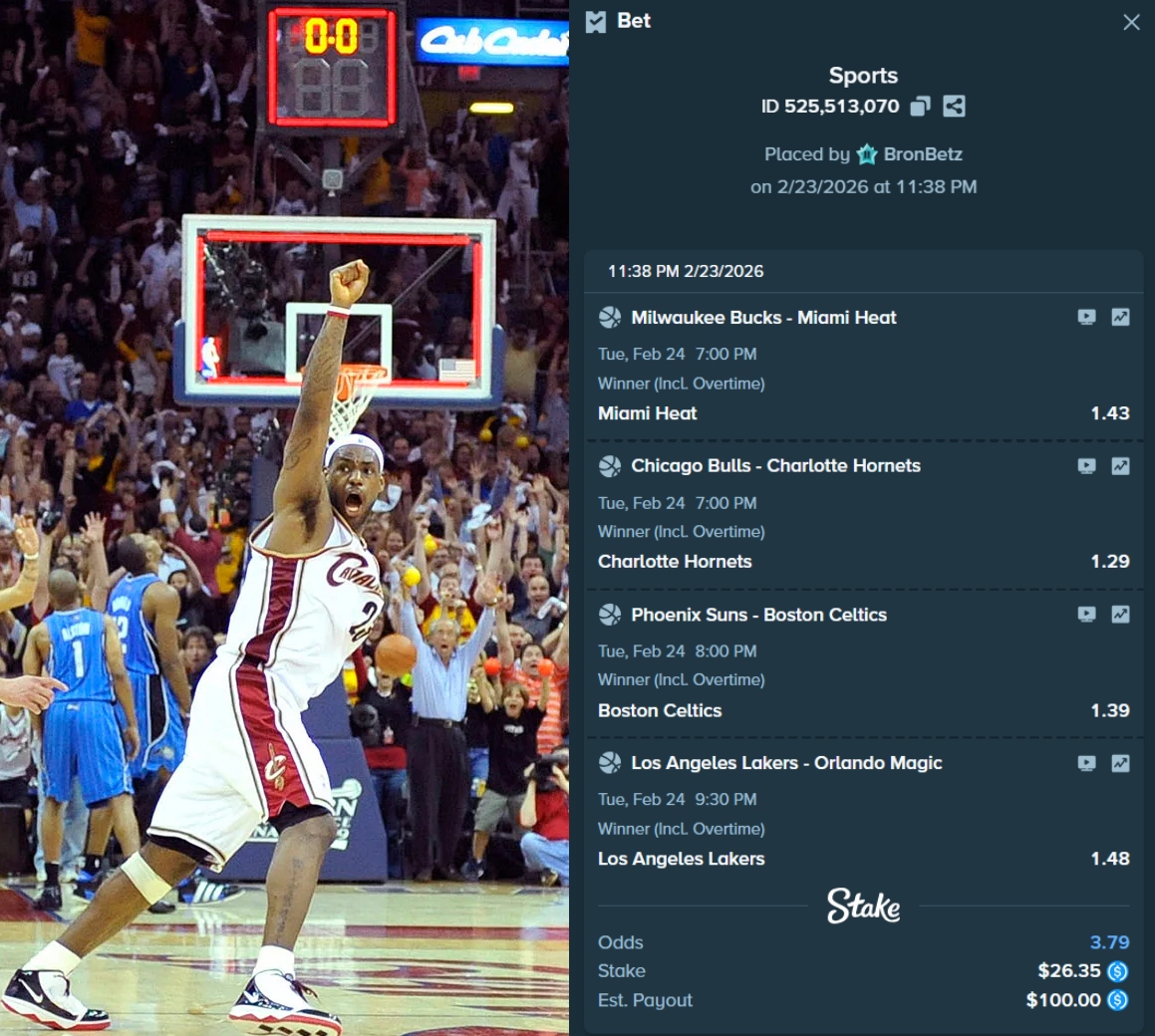 NBA Parlay for the Day

Can I turn my post-monthly into $$$ 

🏆 If this hits, I'm sending some winnings to code 'Betz' users on <a href="/Stake/">Stake.com</a>

✅ Follow // Repost // Join Code 'Betz'