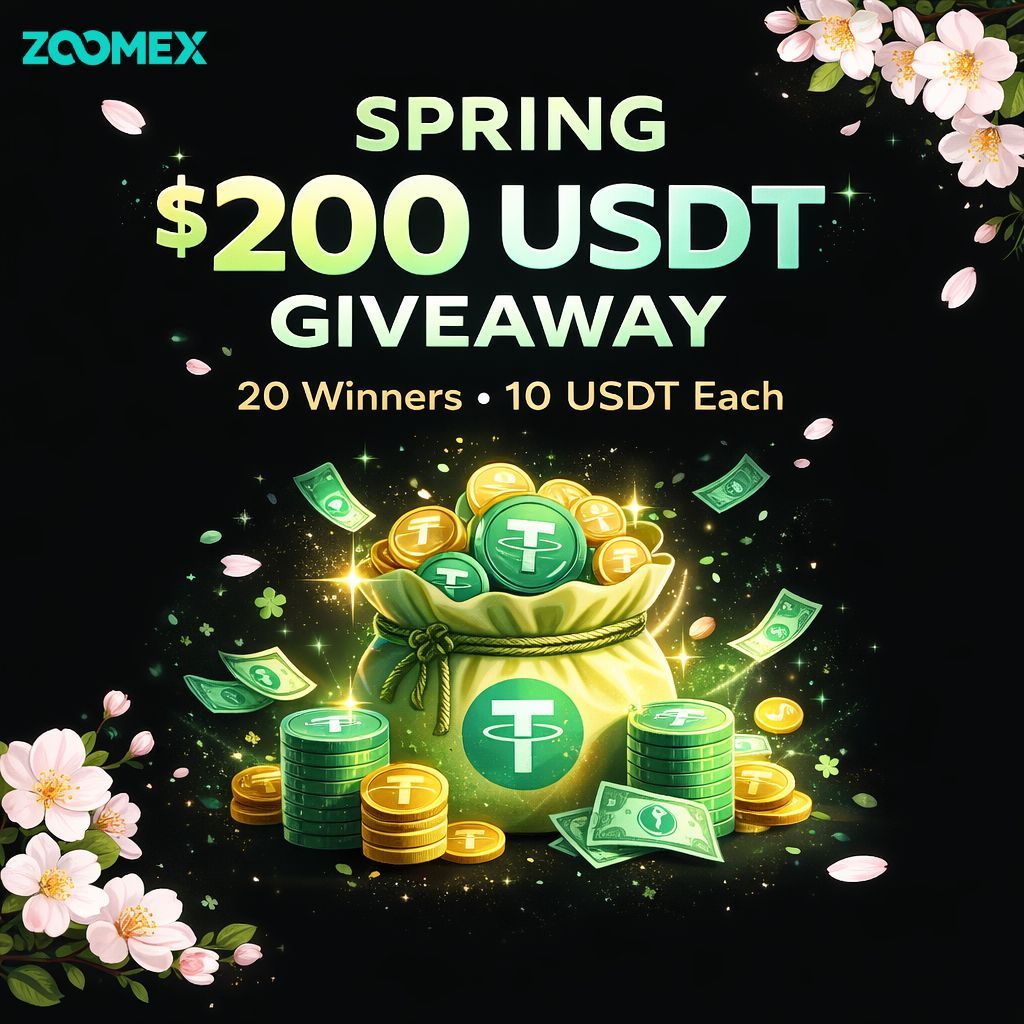 Welcome Spring with a $200 USDT Giveaway 🌸

🎁 20 winners × 10 USDT

How to enter:
✅ Follow <a href="/ZoomexOfficial/">ZOOMEX_Official</a>
🔁 Repost
💬 Comment “#Zoomex”

Ends 10:00 AM, Mar 1 (UTC)

New to Zoomex?  Start here 👉 i.zoomex.com/ab1u5g0Z