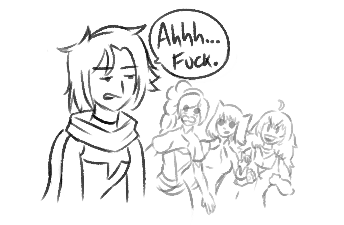 Team rWBY hears her swear for the first time.