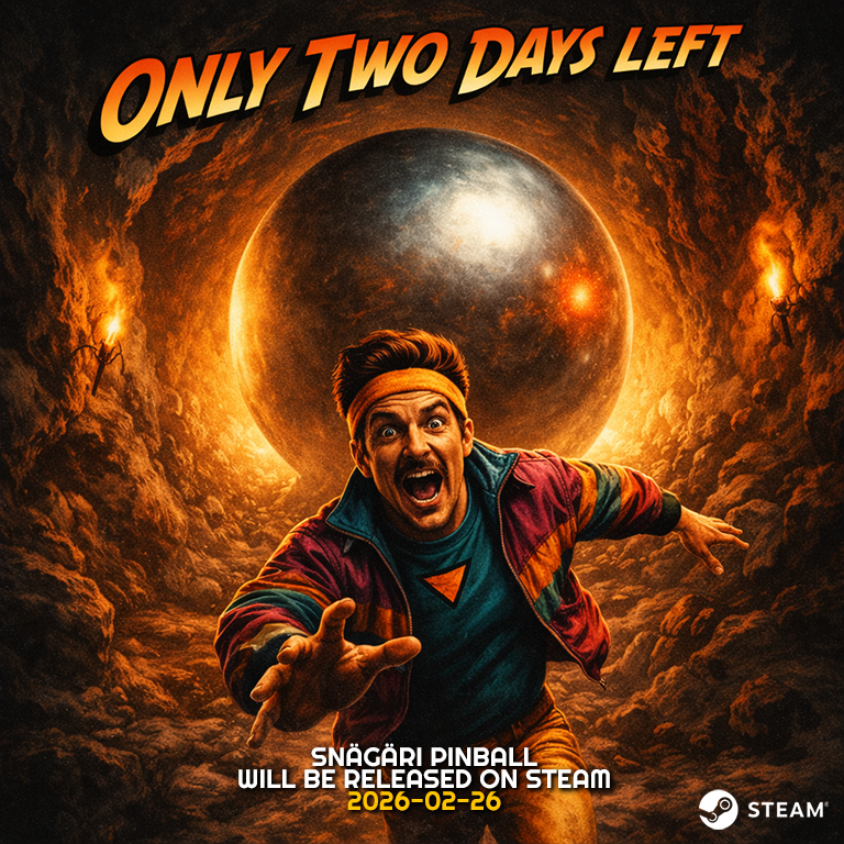 OwlkeepGames's tweet photo. T-2 to Snägäriday!

Two days left. This is not a drill. 😅

Wishlist: https://t.co/jFzVwRdoEF

#SnagariPinball #pinball #indiegame #steamgames #wishlistnow #Finland #Suomi https://t.co/cbGjCwjVZN