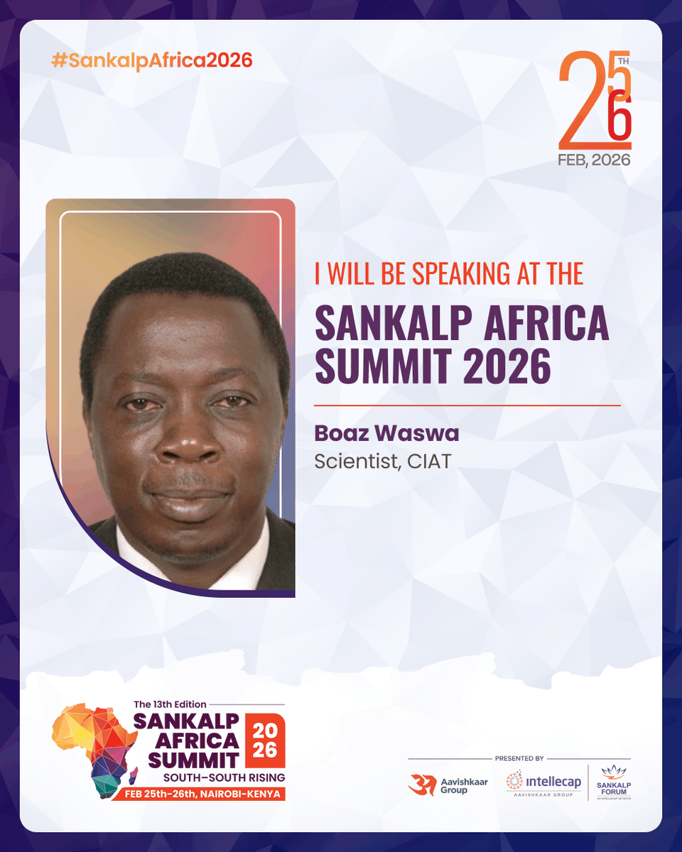 b_waswa's tweet photo. 'Turning Climate Risks into Investable Agri Solutions'. Join in this critical session hosted by IDH Kenya at the @SankalpForum on 25 Feb 2026, 11am-1pm. @BiovIntCIAT_eng https://t.co/t0cPmdkKTT