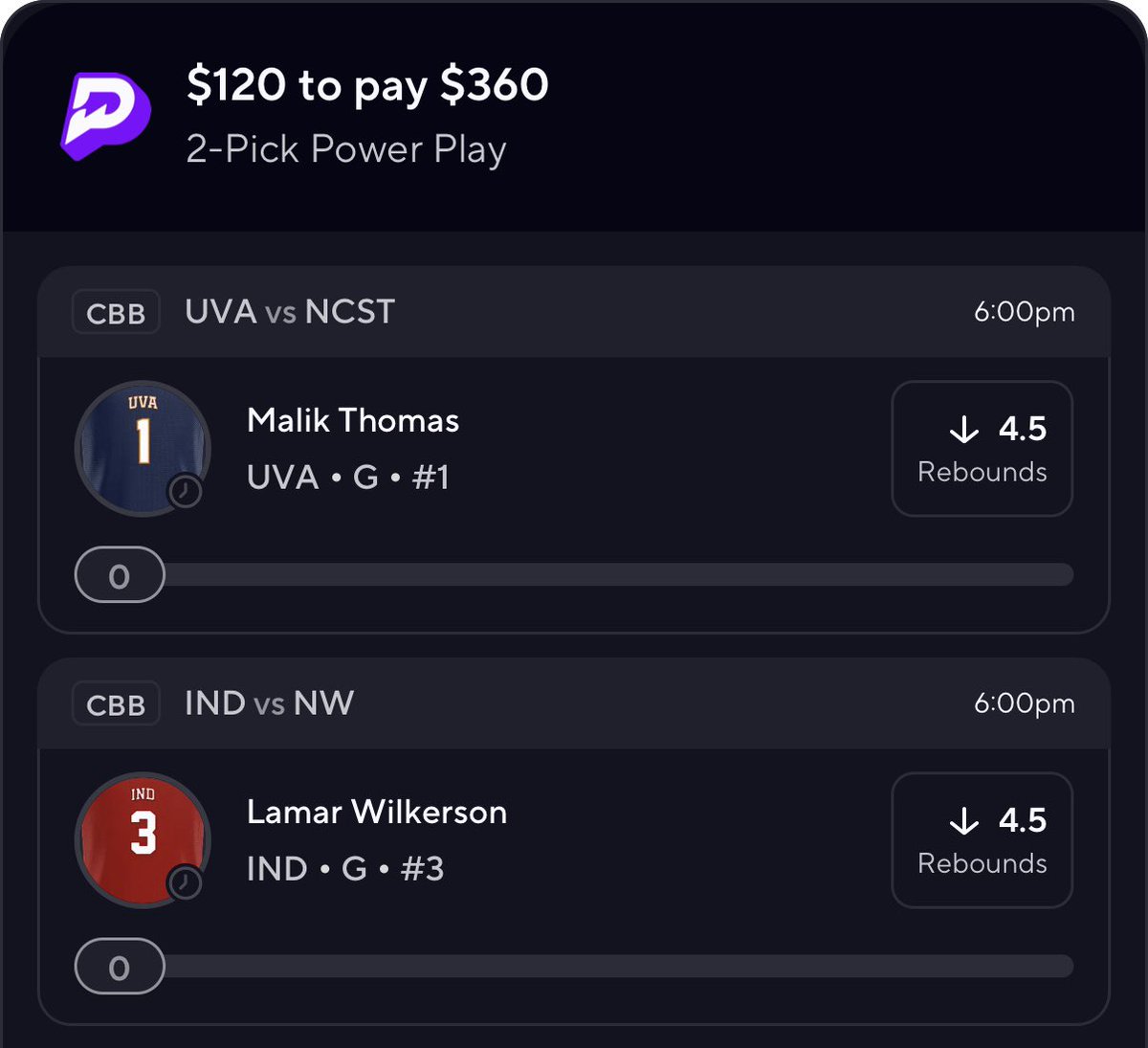 CBB 10x on prize picks 🚀 

favs in order: thomas, wilkerson, luke

like = tailing 🍀 

link in comments below ⬇️