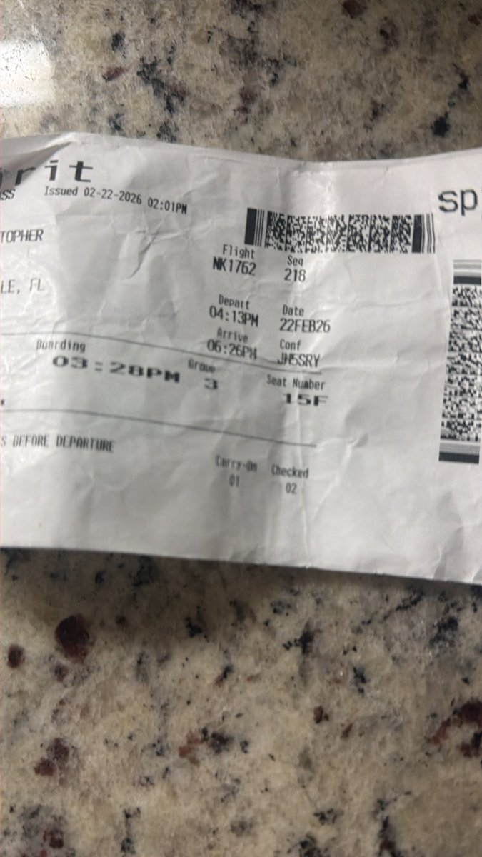 BCrailey22316's tweet photo. @SpiritAirlines here you go https://t.co/xVADG7PgST