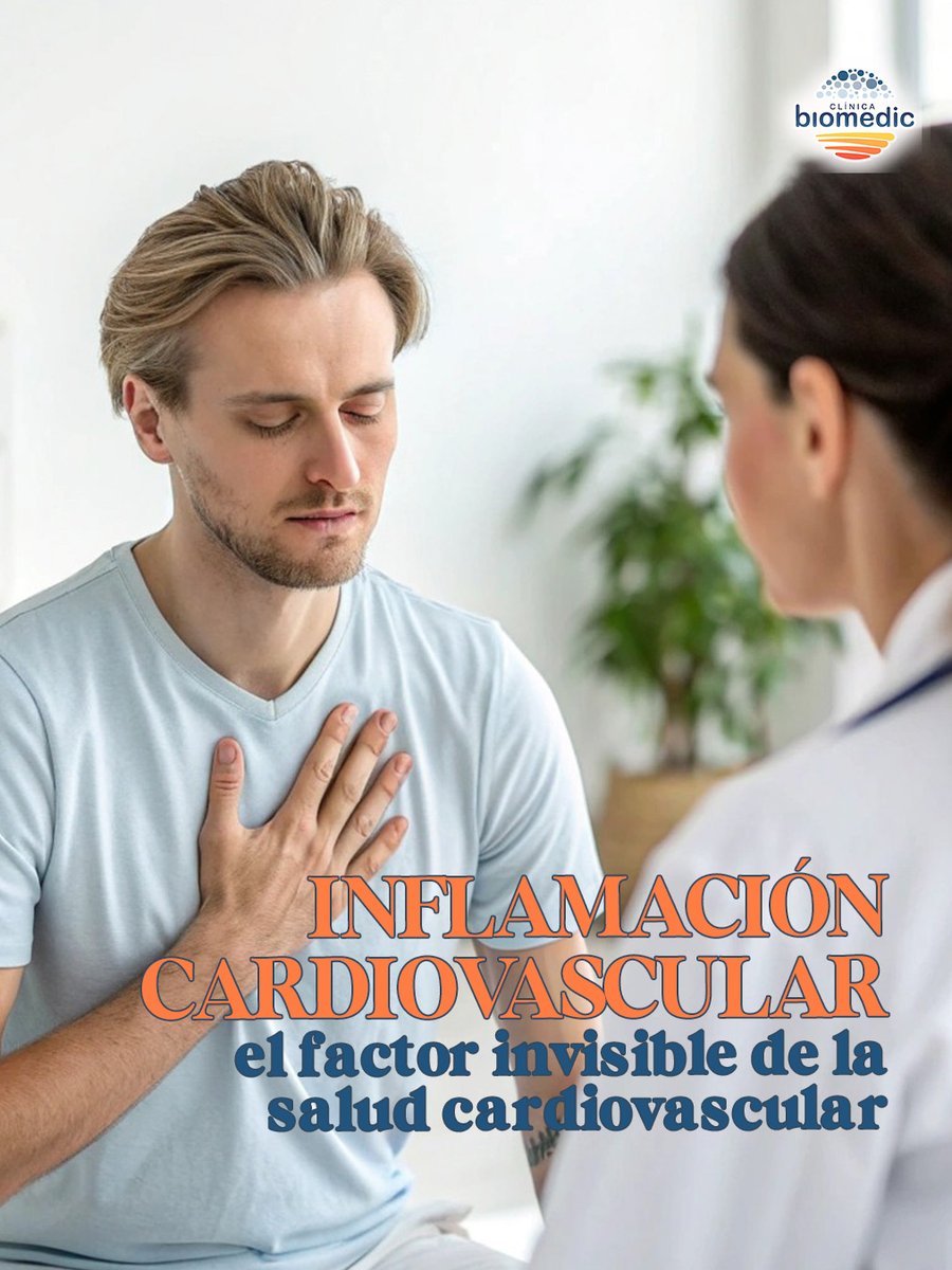 BiomedicCenter's tweet photo. ❤️ La salud cardiovascular no depende solo del colesterol.
La inflamación vascular es un factor clave que puede pasar desapercibido durante años.
En Biomedic trabajamos la prevención cardiovascular desde un enfoque integrativo, evaluando hábitos de vida para proteger tu salud. https://t.co/F92i86XweU