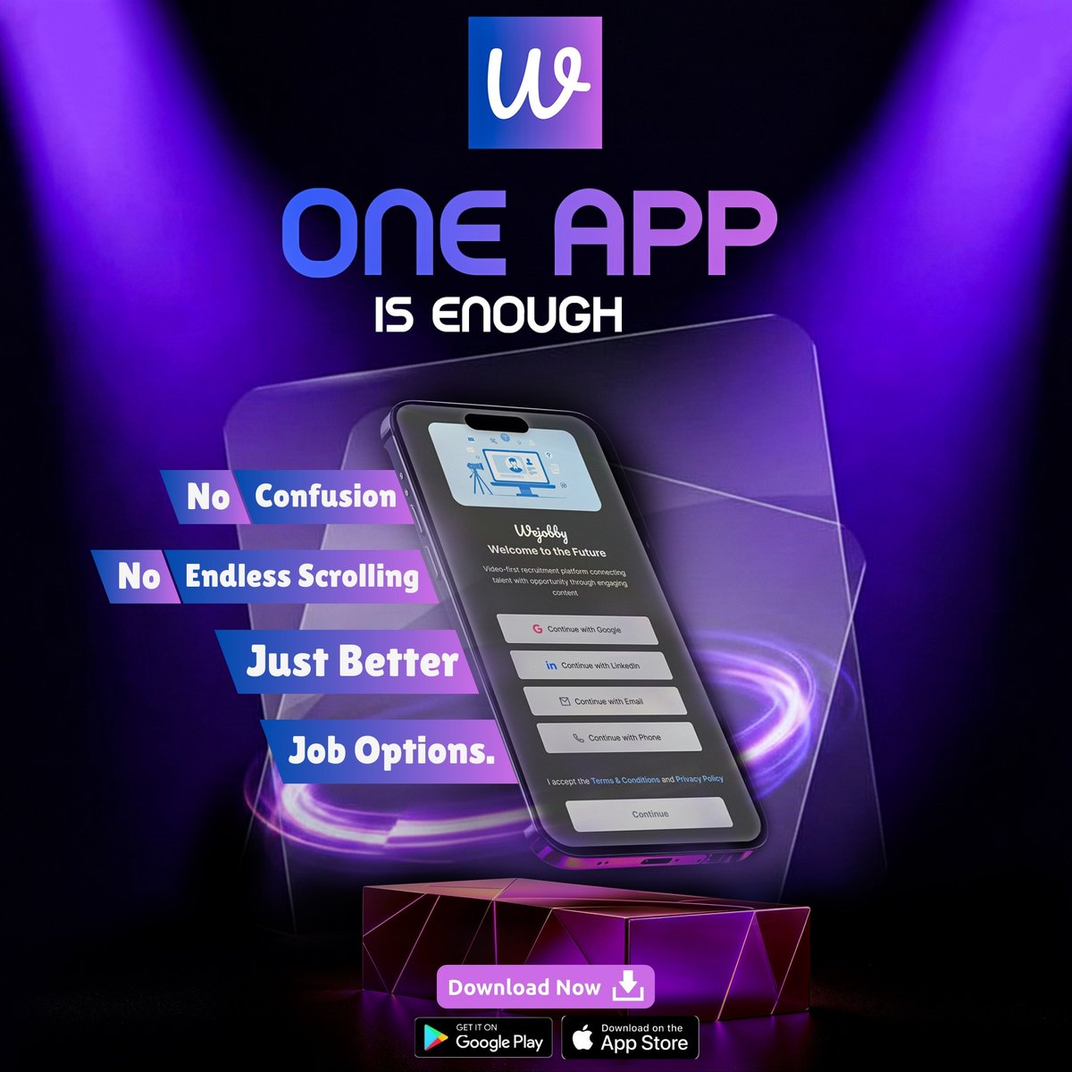 wejobby_com's tweet photo. One app. Endless opportunities.

No confusion. No endless scrolling. Just smarter, faster, better job options — all in one place.

Your career upgrade starts here.
Download Wejobby today

Get it on :

Google Play - https://t.co/IbIaz3nZ3M

App Store - https://t.co/QNqpDMZev5 https://t.co/mLjpIk0MUw