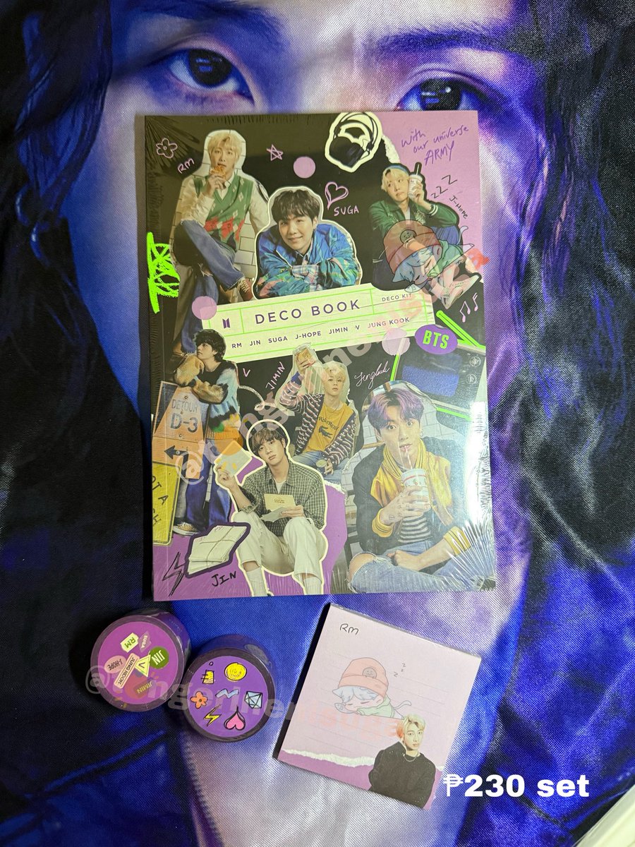tangerinenisuga's tweet photo. `◦⋆ wts lfb ph | #tangerinenisugasells 

☾ deco kit set ☽
⎯ onhand
⎯ payo

reply ‘mine’ or dm to claim ♡
rcbyt ♡

⌗ bts poca photocard pc rm jin suga jhope jimin v jungkook https://t.co/ALhjrJLpFc