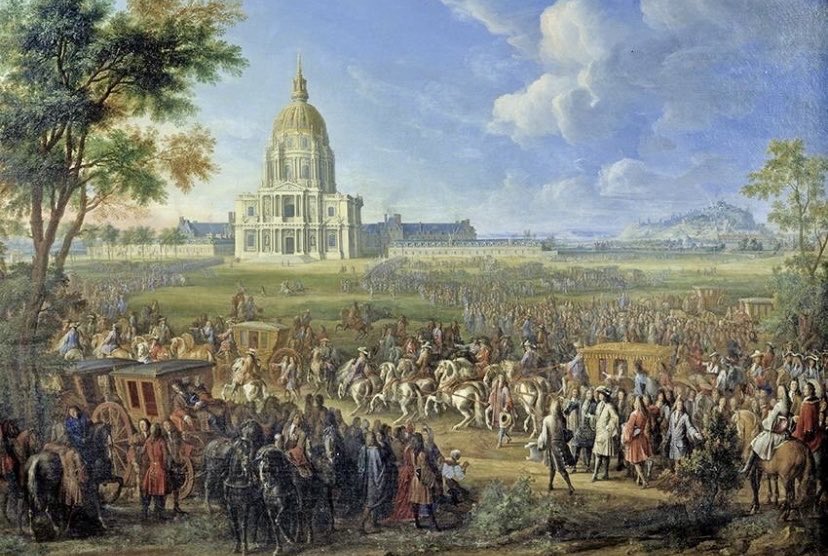 24 février 1670, Louis XIV fonde l'Hôtel des Invalides pour soigner et accueillir les soldats et les vétérans de guerres. « Ceux qui ont exposé leur vie et prodigué leur sang pour la défense de la monarchie passent le reste de leurs jours dans la tranquillité. »