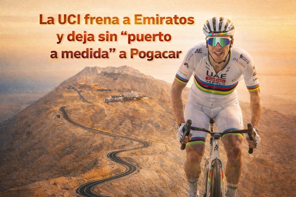 infociclismoo's tweet image. 🚴‍♂️ Decepción para Pogacar: La UCI bloquea la montaña artificial de Emiratos y confirma que el Mundial 2028 será para sprinters, devolviendo protagonismo a los velocistas tras años sin un recorrido a su medida. 🌈 #Ciclismo #UCI #Pogacar #Mundial2028