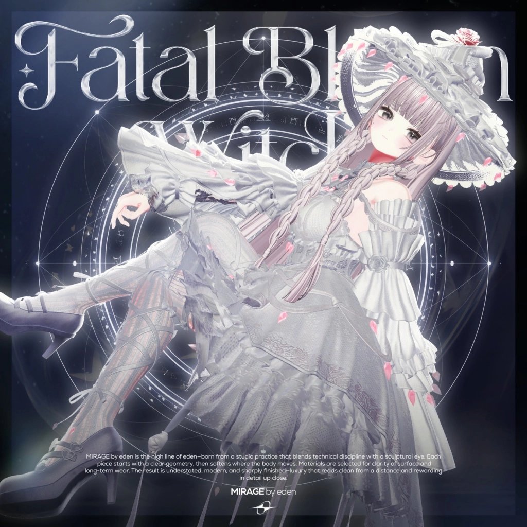 ✨【モデル募集】新作衣装「Fatal Bloom Witch」✨

この度、新作衣装「Fatal Bloom Witch」のモデルを務めていただける方を募集いたします！

【特典・活動内容】
👗 当衣装のフルセットを無料でご提供いたします！
🔁 衣装発売ポストの引用RP（1回）
🎁 ご自身のアカウントでRTイベントの開催（1回)