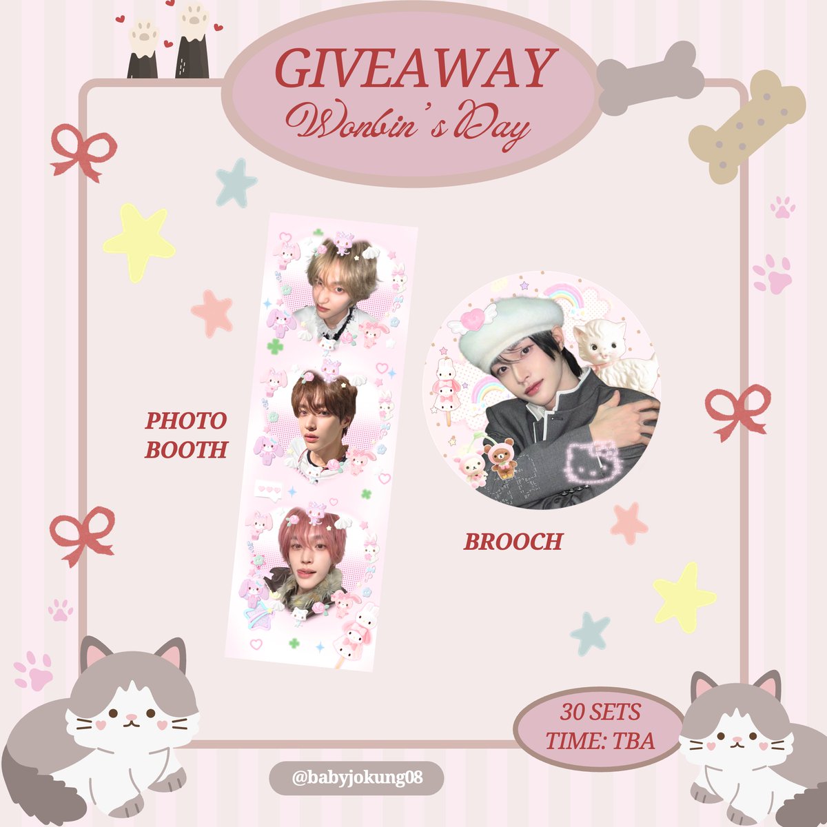 𝜗ৎ pls kindly rt  ۶ৎ

૮꒰ ˶• ༝ •˶꒱ა ♡ Giveaway for Wonbin's Day

Date : sat 28 feb 2026 at Holidate Cafe 
Date : sun 1 Mar 2026 at Qottontale Cafe  
             ( round 6  16:00-16:50 )

#Wonbin_ParkParadise
#BinsideYOU0302
#HappyWONBINday
#WONBIN #RIIZE #원빈 #라이즈