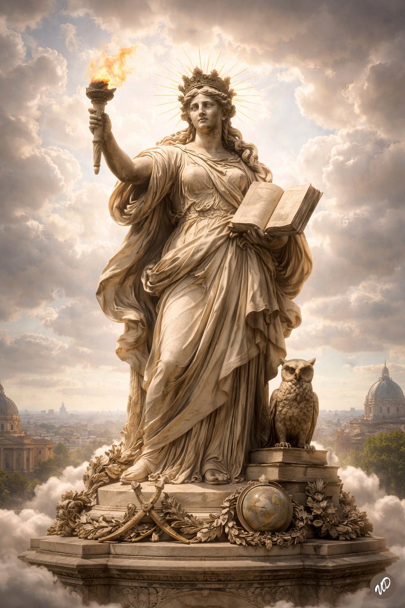 I gave this prompt to ChatGPT: An Allegorical Statue - you decide of what.

It came back with...

"Statue of Wisdom Over A City Skyline"
Who am I to argue with ChatGPT?
