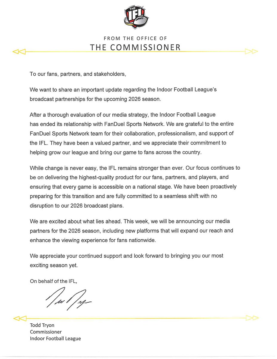 Indoor Football League tweet media