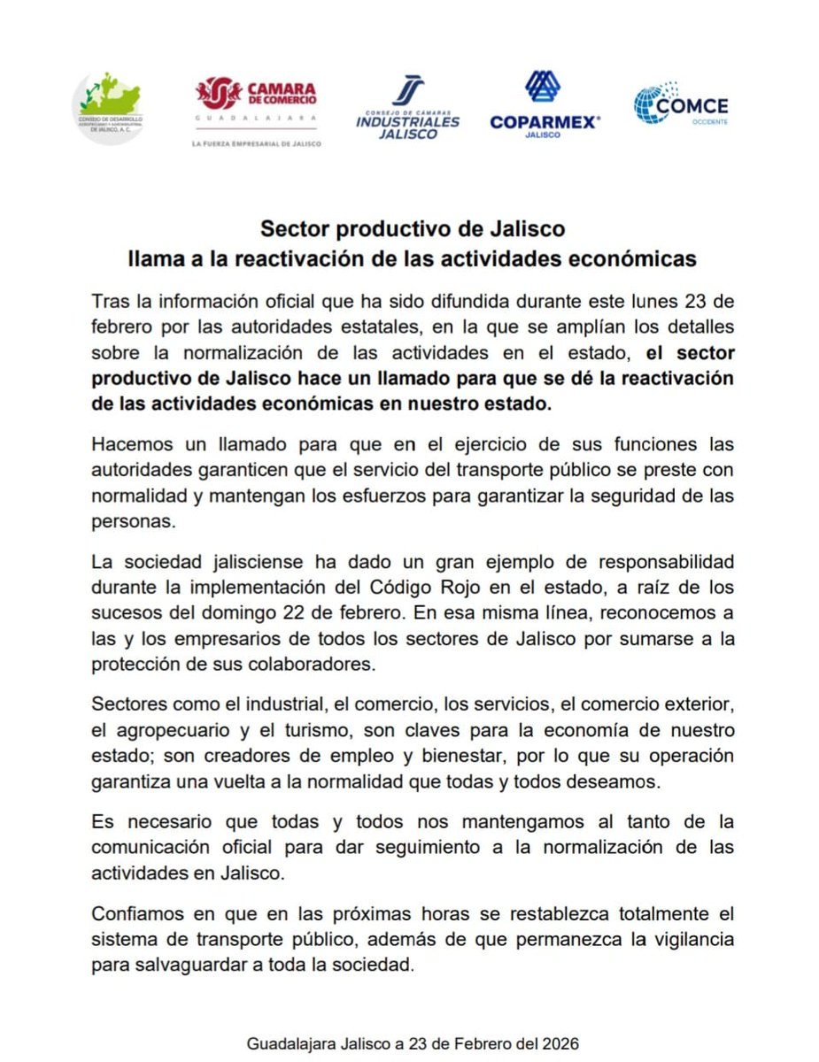 Cámara de Comercio de Guadalajara tweet media