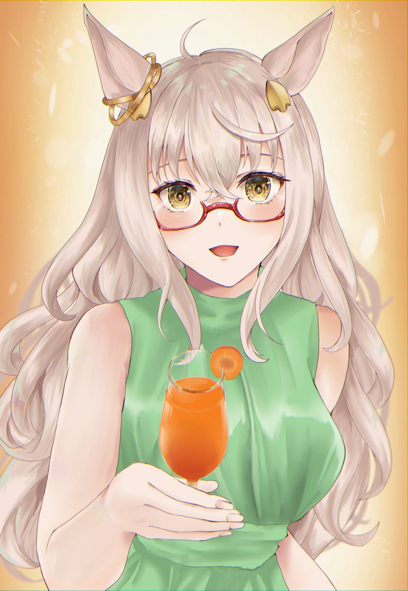 ビワハヤヒデ 「ハヤヒデで5th ANNIVERSARY(再掲ですみません) これからも愛バをい」|あいさか👓のイラスト