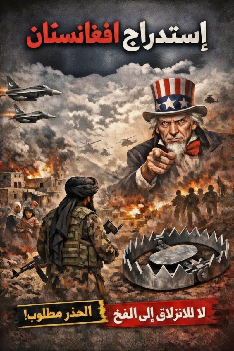 استدراج أفغانستان إلى الفخ
بقلم : محمد الباشق 
ــــــــــــــــــــــــــــــــــــــــــــ
إن الغارات الباكستانية على قرى داخل أفغانستان وما نتج عنها من سقوط مدنيين لم يكن مجرد حادثًا أمنيًا عابرًا

بل إن ما جرى هو خطوة محسوبة لدفع أفغانستان نحو مواجهة مفتوحة تستنزفها في مرحلة