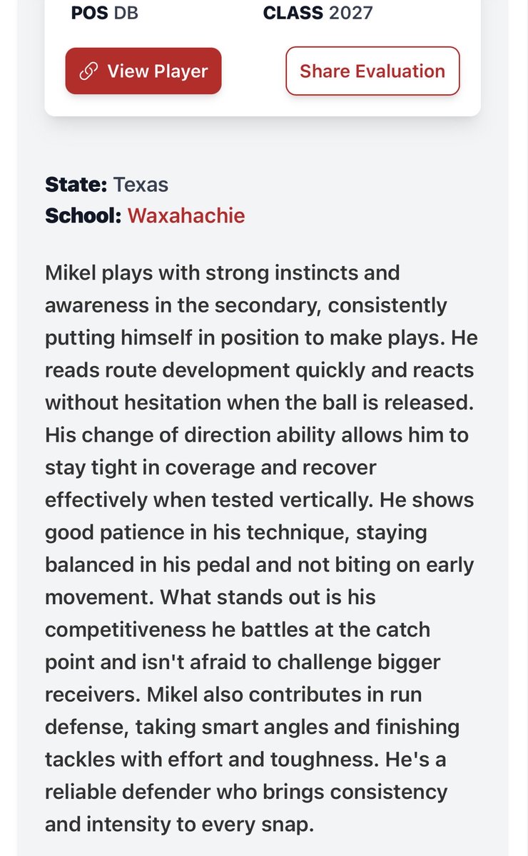 Mikel “Kell” Winbush C/O 2027 tweet media