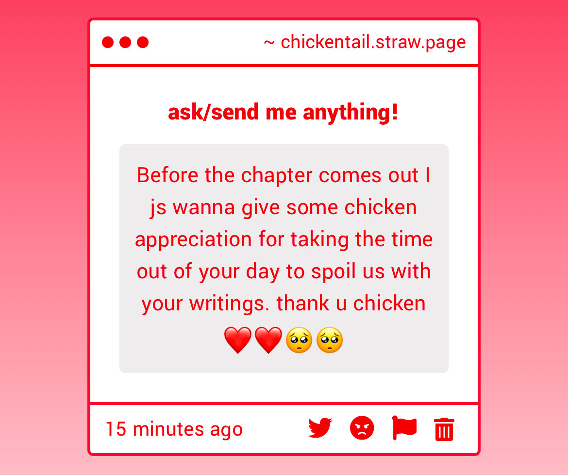 thank you ily 🥰❤️

be prepared for poll after this next chapter! it’s time to see how the votes are split 🤭
