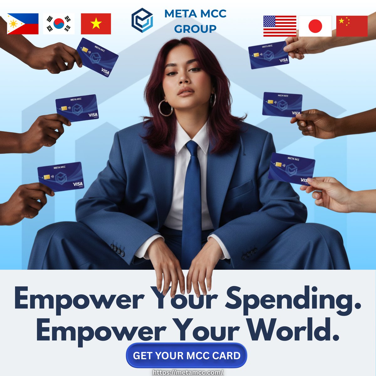 MetaCardNetwork's tweet photo. mpower your spending. Empower your world. π³π
With the Meta MCC Card, your digital assets become a powerful tool for global, secure, and seamless payments.
Get your MCC Card today:
π https://t.co/wd779la1Zi
#MetaMCC #EmpowerYourWorld #GlobalPayments #DigitalAssets #CryptoCard https://t.co/cQzJEtCVZ7
