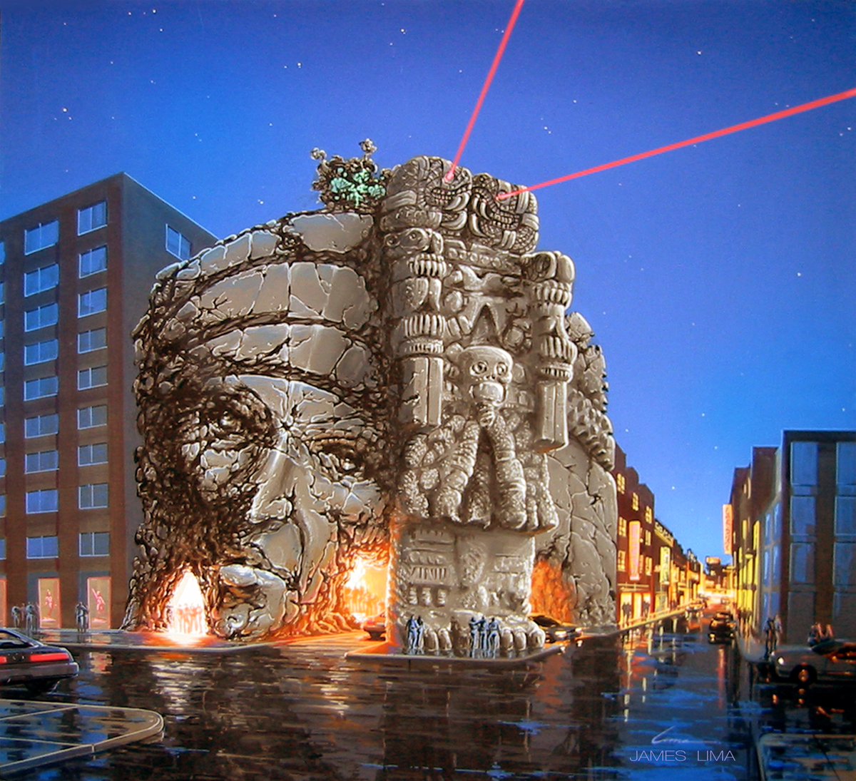 JamesLima1's tweet photo. I was contacted by Seibu Pisa to design a nightclub/restaurant in Sapporo, Japan. My story: a culture vanished 12k yrs ago. During the construction  an ancient structure was discovered . I designed the exterior and interior, the  costumes,  log -graphics. I named it KING XMHU. https://t.co/bKrVX3k8Kv