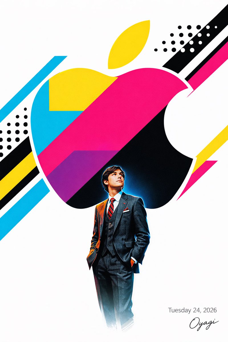 おはようございます☀ CMYKでアレンジしたAppleのロゴマークと