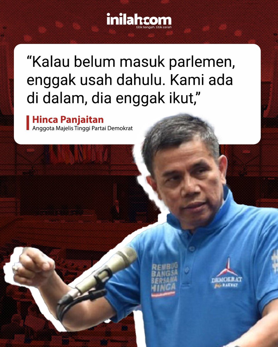 Anggota Majelis Tinggi Partai Demokrat, Hinca Panjaitan, menyentil PSI yang mengomentari proses revisi Undang-Undang Nomor 19 Tahun 2019 tentang KPK. Ia mengingatkan, saat pembahasan berlangsung, PSI belum duduk di parlemen.

Hinca juga membantah klaim PSI yang menyebut
