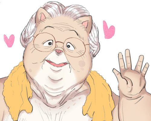 🐱この猫ばあちゃんを描かねば☺️