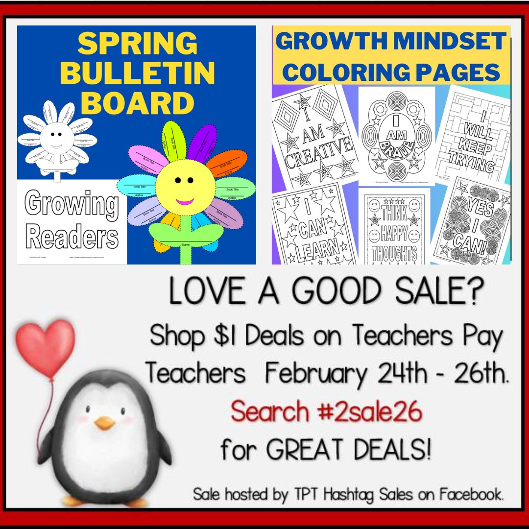 onesweetday48's tweet image. Find some great #activities #onsale for only $1 using #2sale26 on Teachers Pay Teachers Feb. 24-26!  teacherspayteachers.com/store/creative…
#deal #deals #teachers #teachersofx