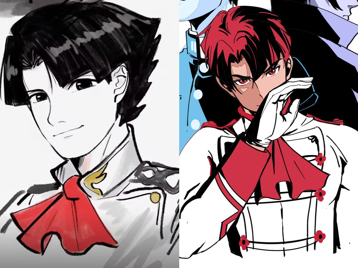 Left: Kazuma I drew on Sep., 2023 Right: Kazuma I drew yesterday