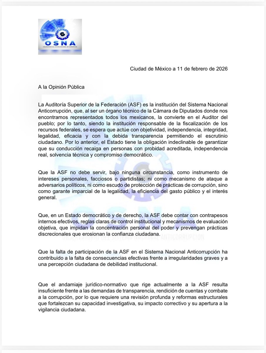 OBSERVATORIO DEL SNA tweet media