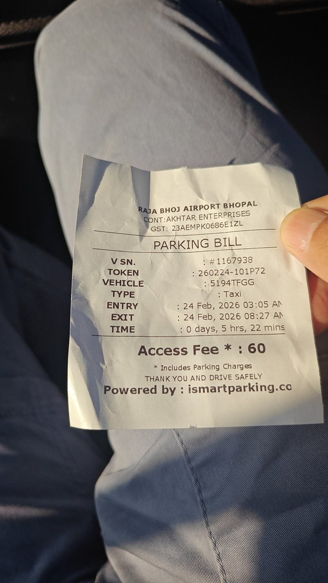 suniel09's tweet photo. @Uber_India 
Request your kind attention plz 
Bhopal airports pick up for intercity travel 
I have been asked for airport parking charges of 60 Rs
Apart from Toll and outside parking charges 
I assume that airport parking charges are not included in any trip across all airports A https://t.co/4vqRoWDLMn