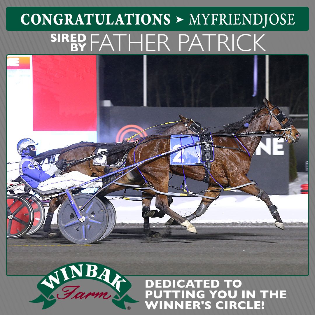 woodbinephotos's tweet image. Myfriendjose took the 4th race at Woodbine Mohawk Park on Sunday night. The five year old Father Patrick gelding closed strongly through the lane and got up on the line to win by a neck in 1:55.1 with driver Louis-Philippe Roy for trainer Herbert Holland. @woodbinesSB @ONTRacing