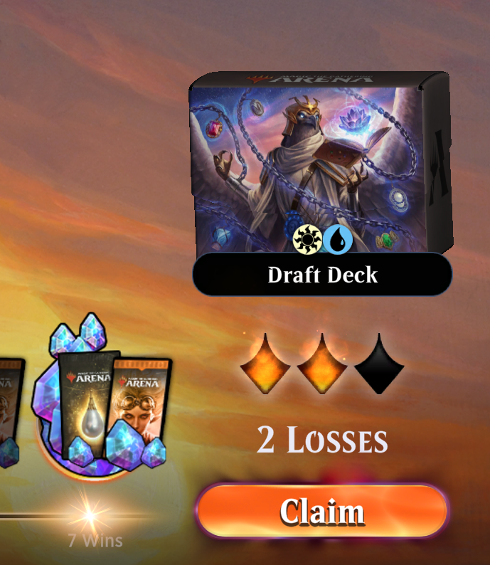 BrackAttackG's tweet photo. First 🏆 in this cube. Didn't know what to cut at 42 so I just ran it. Definitely liking the power 9 cube drafts on Arena since they're ranked. #MTGCube https://t.co/iILGrO0F1F