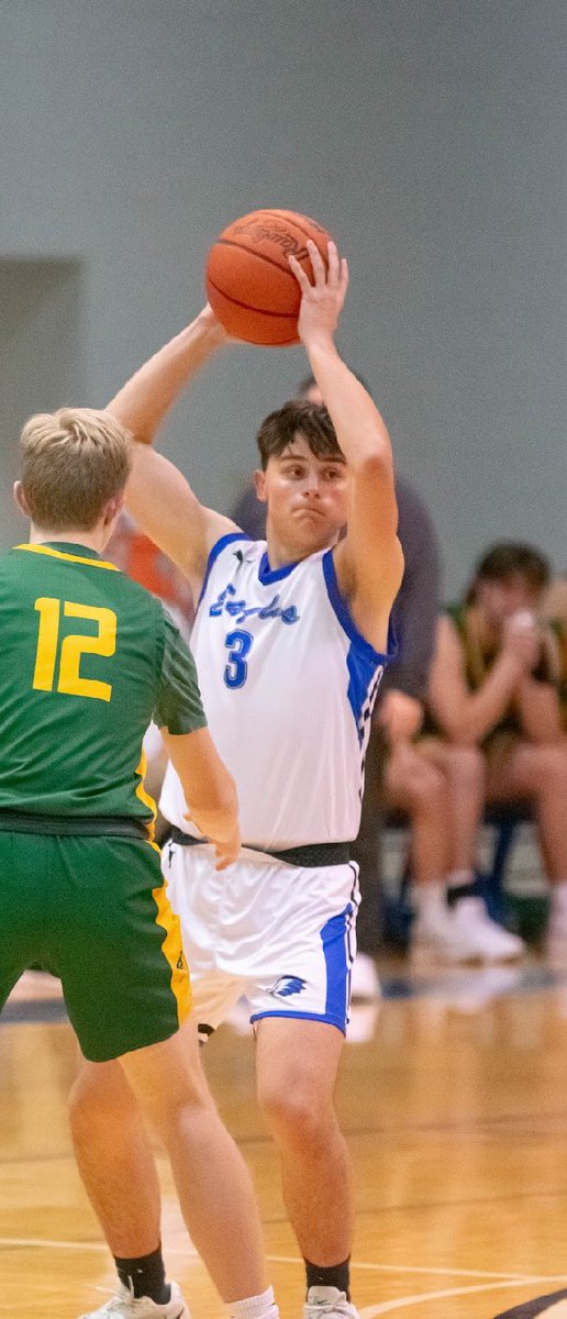 LakelandBball's tweet photo. Lost to a very good WB team 67-42 to end our season.  @AustinPorcasi0 led with 15 and @cc25guard2027 with 8.  But tonight it’s about DP, Wesley, Gav and Landin, Austin and Nate.   Very proud of the opportunity to coach these guys.  They are the definition of perseverance and HOT! https://t.co/yvkQAP2Lzx
