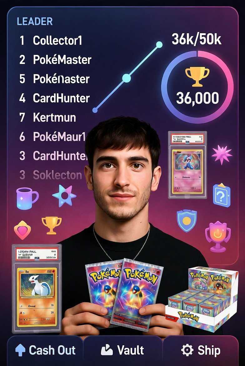 SaheedOlasile2's tweet image. 36k collectors already in—next milestone at 50k drops massive giveaways &amp;amp; earlier access waves.
Rip sealed chases, chase grails, compete on leaderboard for Logan Paul icons.
Refer to climb ranks: launch.ripit.co/?referralCode=… Drop your pulls when we launch! 💎 #Ripit #PokemonCards"